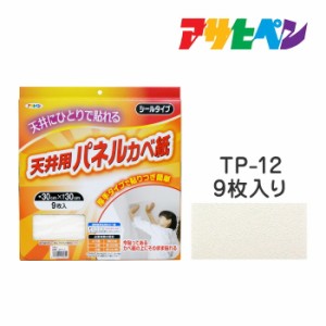 厚手タイプ天井用パネルカベ紙 アサヒペン 9枚入り TP-12 壁紙 かべ紙