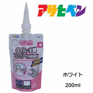 補修材 アサヒペン ワンタッチ タイル・木部接着補修材 200ｍｌ Ｗ００６ ホワイト