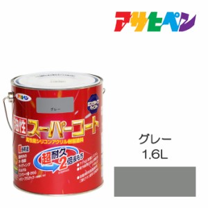 油性スーパーコート１．６Ｌ グレー 油性塗料、塗装、ペンキ 灰色