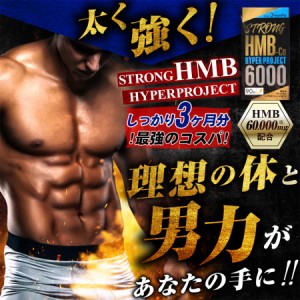 ストロング HMB【お得3ヶ月分】クレアチン プロテイン サプリメント  太く 強く 気力 活力 男性 BCAA シトルリン カルニチン 亜鉛 アルギ