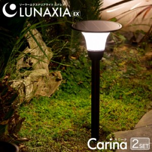 【2本セット】 ソーラーライト 屋外 防水 ガーデンライト Carina（カリーナ）〔 ソーラー ポール ライト ポール型 ライト おしゃれ LED 