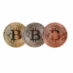 ビットコイン Bitcoin ゴルフマーカー ギフト レプリカ 仮想通貨 コイン グッズ ゴルフマーカー 1枚 (ゴールド/シルバー/ブラウン)