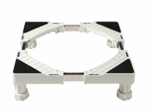 洗濯機 置き台 サイズ調節可能 耐震 かさ上げ台 台 簡単設置 簡単組み立て 工具要らず 防水 洗濯パン 台座 滑り止め 減音効果 水平器付