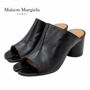 未使用 メゾンマルジェラ Maison Margiela サンダル ミュール 靴 シューズ レザー ブラック 黒 足袋