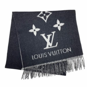 ルイヴィトン LOUIS VUITTON マフラー レイキャビック モノグラム カシミヤ ブラック グレー