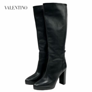 ヴァレンティノ VALENTINO ブーツ ロングブーツ 靴 シューズ ロックスタッズ レザー ブラック 黒