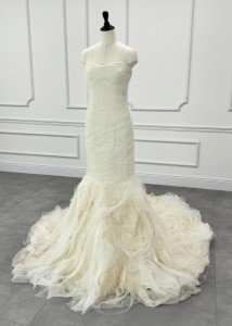 ヴェラウォン VERA WANG BRIDE Ｇemmal ジェマ マーメイドライン ウェディングドレス アイボリー 白 ファーストオーナー　2way　マーメイ