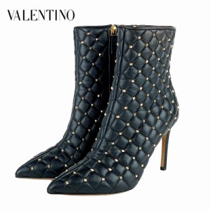 ヴァレンティノ VALENTINO ブーツ ショートブーツ 靴 シューズ レザー ブラック ロックスタッズ
