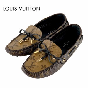 ルイヴィトン LOUIS VUITTON グロリアライン モノグラム フラットシューズ スリッポン 靴 シューズ レザー ブラウン 未使用