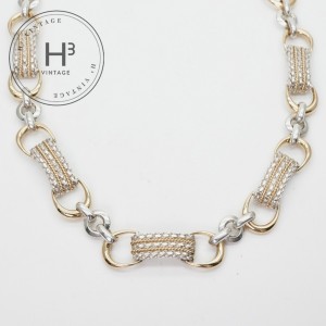 エルメス HERMES サングルドゥ サングルドゥ ネックレス ペンダント チョーカー 750/925 ゴールド 金