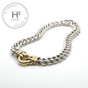 エルメス HERMES エロス ネックレス ペンダント チョーカー 750/925 銀