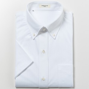 丸和繊維工業 インダスタイルトウキョウ ヘリンボーン ボタンダウンシャツ 半袖 00J802HMB2 1枚