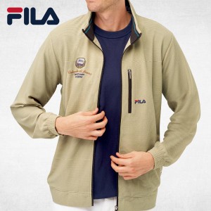 フィラ FILA 国内正規品 中綿 ジャケット グレンチェック ドット 柄 ロゴ