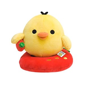 【リラックマタウン限定】いちごクッションデザイン　あつめてぬいぐるみ　キイロイトリ