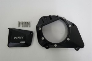 NMAX nmax n-max 2016-2019 透明タイプ CNC アルミ エンジンカバー 黒