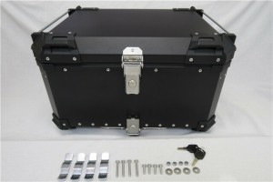 アルミトップケース 80L 大型 リアボックス ツーリングボックス 汎用 黒