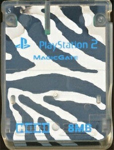 PS2 メモリーカード（ゼブラ）【8MB】 初期化済【中古】プレイステーション2 プレステ2