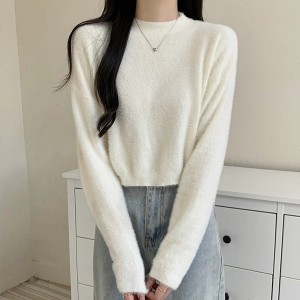 無地 長袖 ストレート ニット [5カラー]」 レディース服がお得な   