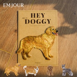 ワッペン 刺繍ワッペン アイロンワッペン 犬 刺繍 イヌ ゴールデンレトリバー ゴールデンレトリーバー コーギー シュナウザー シュナ ト