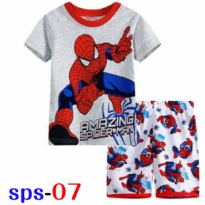 スパイダーマン パジャマ 子供パジャマ 綿100% 冬用 春用 秋用 子供 服 【送料無料】 男の子 女の子 半袖 半ズボン ナイトウェア ルーム