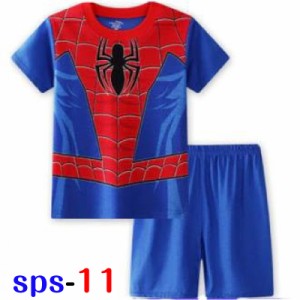 スパイダーマン パジャマ 子供パジャマ 綿100% 冬用 春用 秋用 子供 服 【送料無料】 男の子 女の子 半袖 半ズボン ナイトウェア ルーム