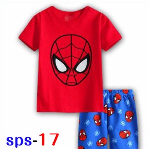 スパイダーマン パジャマ 子供パジャマ 綿100% 冬用 春用 秋用 子供 服 【送料無料】 男の子 女の子 半袖 半ズボン ナイトウェア ルーム