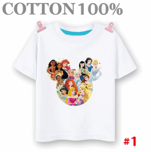 ディズニー プリント Tシャツ 半袖 100cm-150cm 綿100%   20パターン かわいい Tシャツ アニメ TV
