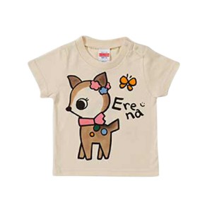 名入れ プレゼント バースデイ 子供服 手描きTシャツ バンビシリーズ手描き 手書き Tシャツ 男の子 女の子 ギフト 名前入り 名入れTシャ