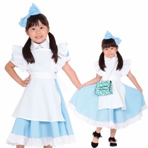  KIDSモデル リボンメイド 　キッズコスチューム 子供用 メイド メイド服 リボン コスプレ ペアルック コスプレ衣装 コスチューム ハロウ