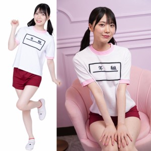 A&T Collection ゼッケン付き体操服ピンク コスプレ 体操着 コスチューム 衣装 体操服 ブルマ 女子高生 体育 コスプレ衣装 大人用 ハロウ