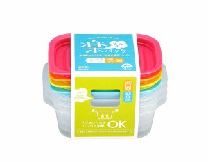 保存容器 楽ちんパック 角型 180ｍｌ ４色組 イノマタ化学