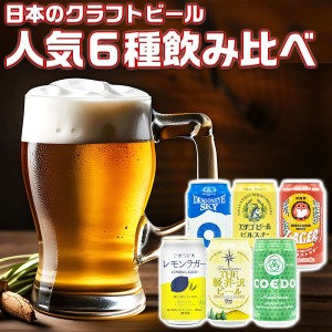 日本のクラフトビ−ル 人気6種飲み比べセット BEER｜軽井沢ビールなど 地ビール6種6本入りセット ギフト 手土産 贈物 アルコール …