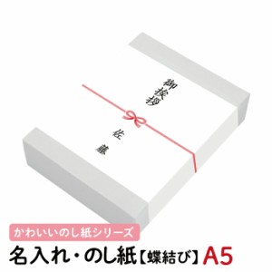 かわいいのし紙 蝶結び 花結び 熨斗紙 印刷 名前入り 名入れ 御祝 寿 御挨拶 内祝 20枚 A5 サイズ