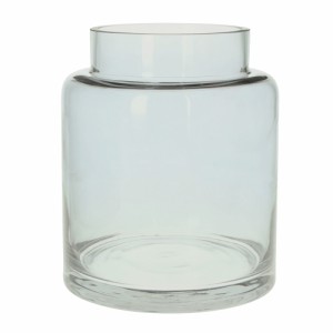 【グレー】 ガラス 花瓶 大型 通販 広口タイプ 広口 花びん フラワーベース 瓶 大きい フラワーポット 花器 ガラス花瓶 円筒 透明 花束 