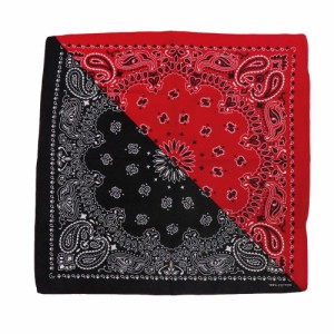 【BLACK/RED】 バンダナ 通販 スカーフ 柄 BANDANNA マスク ハンカチ ターバン 帽子 おしゃれ ディスプレイ アクセサリー 定番 メンズ レ