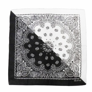 【BLACK/WHITE】 バンダナ 通販 スカーフ 柄 BANDANNA マスク ハンカチ ターバン 帽子 おしゃれ ディスプレイ アクセサリー 定番 メンズ 