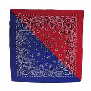 【BLUE/RED】 バンダナ 通販 スカーフ 柄 BANDANNA マスク ハンカチ ターバン 帽子 おしゃれ ディスプレイ アクセサリー 定番 メンズ レ