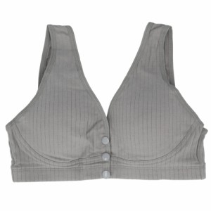 【グレー】【Mサイズ】 授乳ブラ 2枚セット 通販 大きいサイズ 前開き セット コットン ノンワイヤー 授乳ブラジャー マタニティ ブラ ブ