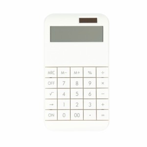 【ホワイト】【 シンプル電卓】 電卓 12桁 通販 使いやすい おしゃれ シンプル 見やすい LCD 液晶ディスプレイ ソーラー ボタン 取り外し