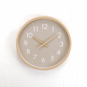【GRAY】 壁掛け時計 おしゃれ 通販 掛け時計 ウォールクロック L CAMPAS キャンパス 木製 木目調 北欧 テイスト かけ時計 掛時計 音がし