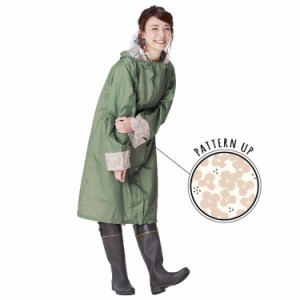 【4000.北欧フラワー】 レインコート 自転車 レディース レインポンチョ レインコート 定番 雨具 Chou Chou Pocheフェス 大きめ 通学 通