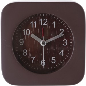 【スクエア/ブラウン】 TABLE CLOCK 置時計 ウッド 目覚まし時計 通販 置き時計 アラームクロック アラーム 天然木 目覚まし 木製 時計 