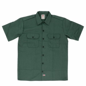 【HunterGreen】【XXL】 ディッキーズ ワークシャツ ディッキーズ シャツ ディッキー ワーク系 定番 メンズ Dickies 半袖 ワークシャツ