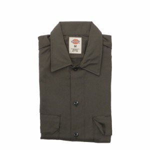 【OG.オリーブグリーン】【M】 ワークシャツ Dickies ディッキーズ 通販 メンズ 作業着 作業服 長袖 オープンシャツ ロングスリーブ 無地