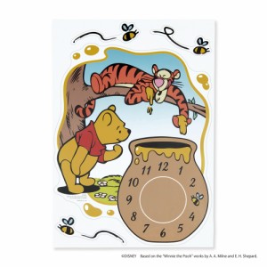 【02くまのプーさん】 ウォールクロック ステッカー 通販 ディズニー グッズ 壁掛け時計 時計 クロック キャラクター ミッキー ミニー プ
