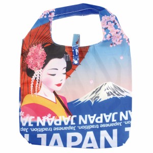 【JAPAN×舞妓】 エコバッグ レジ袋 通販 レジ袋型 折りたたみ 柄選択可能 折り畳み 簡単 コンパクト コンビニ 小さめ 軽量 買い物バッグ