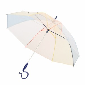 【ORANGE】 ビニール傘 かわいい 通販 ブランド エバーイオン コンビ 雨傘 レディース 長傘 おしゃれ 60cm グラスファイバー 婦人傘 虹色
