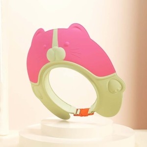 【トラ×ピンク】 シャンプーハット シャンプーキャップ ベビー 通販 シャンプー スナップ付き キャップ 赤ちゃん 子供 耳保護 長さ調整 