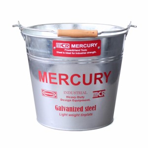 【ME047168レッド】 マーキュリー バケツ 通販 おしゃれ ブリキ ガーデニング レギュラー シンプル MERCURY 男前 ゴミ箱 ダストボックス 