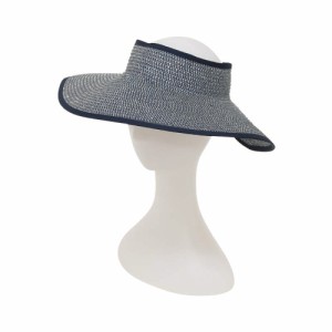 【ネイビー/ホワイト】 帽子 レディース 折りたたみ 通販 サンバイザー おしゃれ シンプル 折り畳み くるっとばいざー 紫外線対策 熱中症